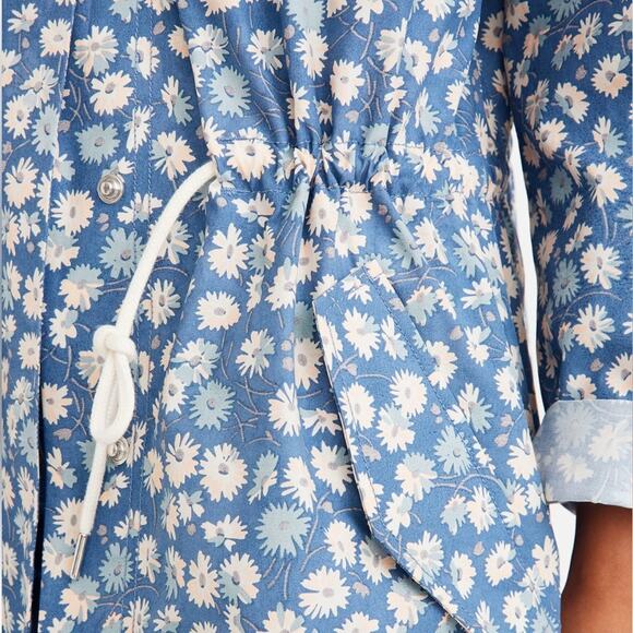 Madewell Ruffle-Neck Anorak Raincoat in French Floral - Picture 2 of 16